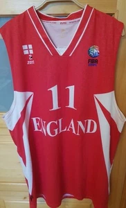Inglaterra, Camisa de baloncesto de Zoti, #11 Boachie Yiadom, FIBA Europa, talla XL - Imagen 1 de 6