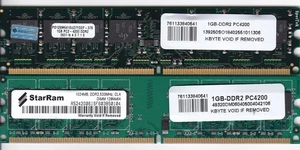 2GB 2x1GB PC2-4200 KBYTE #761133840641 1GB-DDR2 PC4200 DDR2-533 Desktop Ram Kit - Picture 1 of 2