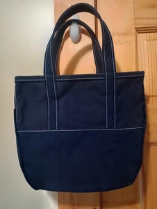 L.L.Bean × BEAMS Canvas Tote Bag Navy Blue USA Japan Rare Vintage - Picture 1 of 21
