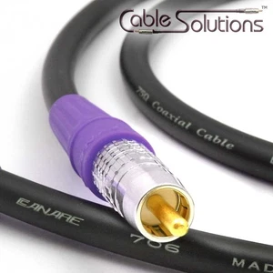Canare LV-77S Pro Coaxial Digital Audio Interconnect Cable 0.5m RCA SPDIF - Picture 1 of 1