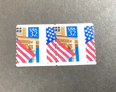 US Stamps #2913 Misperf Error Flag Over Porch 1995 Errors Freaks Oddities MNH - Image 1 of 2