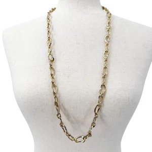 Monet gold plated chunky 30" long chain link Necklace fashion jewelry NEW - Picture 1 of 5