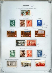 Switzerland USED collection of 1941-45 on 3 Album pages Must See Scans - Picture 1 of 3