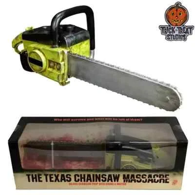 THE TEXAS CHAINSAW MASSACRE (1974) CHAINSAW PROP WITH SOUND LEATHERFACE NEW - Image 1 of 4