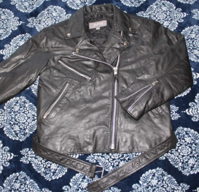 Vintage Y2k Wilsons Leather Motorcycle Leather Biker Coat Jacket Men's SMALL - Image 1 of 4