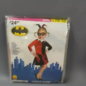 Harley Quinn Girl's Costume Licensed DC Super Villains Large 10 - 12 - Picture 1 of 5