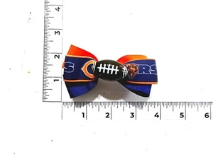 Handgefertigte Haarschleifen - Sport - NFL Fußball - Chicago Bears - Barrettes - Bild 1 von 2