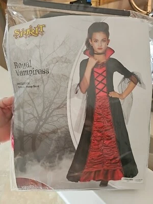 GIRLS SPIRIT ROYAL VAMPIRESS BLACK & RED COSTUME SIZE X-LARGE (14-16) - Image 1 of 4