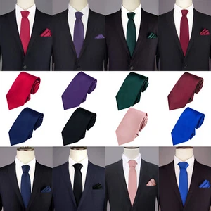 EXTRA LONG CHRISTIAN VALENTINO MENS 8.5CM TIE AND POCKET SQUARE LARGE TIE - Picture 1 of 9