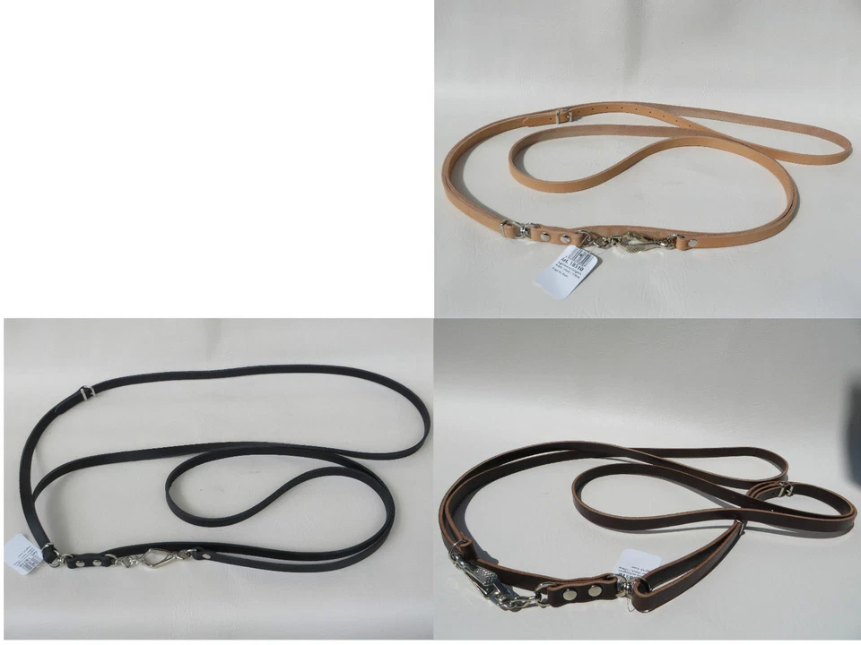 fwf Leder Führleine Jagdleine Hundeleine Zangenhaken Patenthaken*Jagd Lederleine - Bild 1 von 1