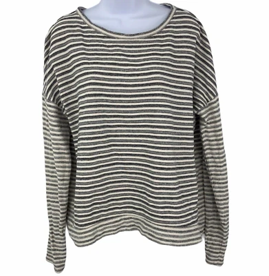 Lou & Grey 卫衣女式 XL 码休闲舒适条纹粗纺针织袖子 — 第 1/4 张图片