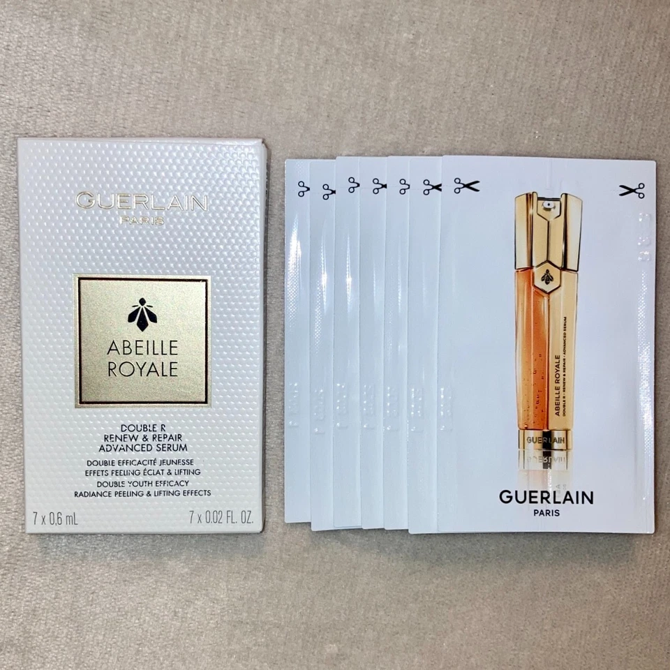 Guerlain Abeille Royale 双 R 更新修复高级精华 7 件套样品套装 — 第 1/1 张图片