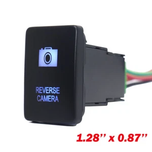 Blue Reverse Camera Push Button Switch for Toyota Tacoma Tundra 4Runner Hilux - Photo 1/7