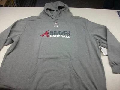 NWT Under Armour Men's MLB Atlanta Braves Baseball Hoodie VHTF 5XL WORLD SERIES - Image 1 of 4