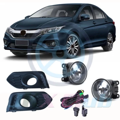 Faro antiniebla con bisel de luz de parachoques con kit de arnés de interruptor para Honda City 2017 2018 2019 Foto 1 de 4