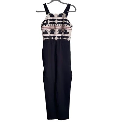 Morgan Carper Jumpsuit Sz 2 Anthropologie Boho Festival Aztec Geometric Artsy - Imagem 1 de 4