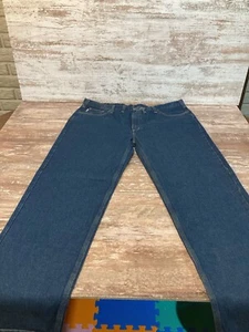 Carhartt Relaxed Fit Straight Jean Men 44x34 Dark Blue Irregular B460 DVB NWT - Picture 1 of 16