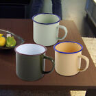 Emaille Tasse Becher Vintage Stil zum Trinken Kaffeebär Tee Camping Wandern 300ml