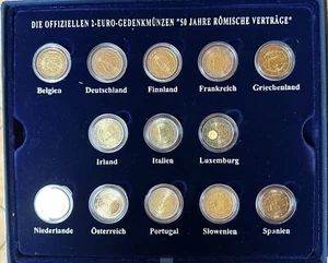 2 Euro Gedenkmünzen "50 Jahre römische Verträge" - Bild 1 von 4