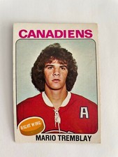 1975-76 OPC  HOCKEY CARD RC MARIO TREMBLAY #223 MONTREAL CANADIENS