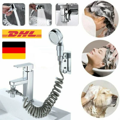 Bad Sprinkler Duschkopf Dusche Handbrause Für Wasserhahn Waschbecken Wasserspar - Bild 1 von 4