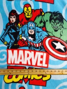 Fleece MARVEL'S COMICS Printed Fabric - JUSTICE LEAGUE /58" Wide/ Sold by Yard - Picture 1 of 1