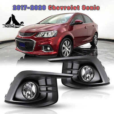 Luces antiniebla transparentes para parachoques delantero Chevy Chevrolet Sonic 2017-2020 Foto 1 de 4