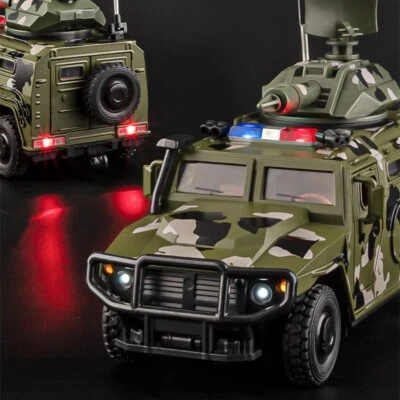 Modelo de caminhão de carro blindado Tiger liga 1:24 – veículo off-road militar fundido - Imagem 1 de 4