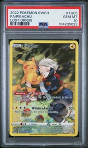 PSA 10 Pokemon Sleepy Pikachu Lost Origin #TG05 Illustration Rare Full Art GEM - Picture 1 of 2