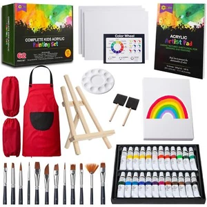 Painting Kit for Kids Age 8-12 - Deluxe Acrylic Kid Paint Set Art Kits - incl - Picture 1 of 7