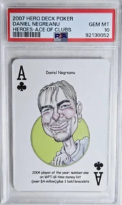 2007 Hero Deck Poker Daniel Negreanu Poker Card PSA 10 Gem Mint POP 6 WSOP - Picture 1 of 4