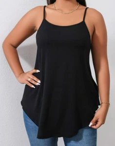 Túnica sin mangas con correa de espagueti cami suave - talla 14 (1X) suelta cómoda tú eliges - Imagen 1 de 15