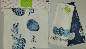 Hobby Lobby Exclusive - Easter Blue Eggs Table Runner Country 72 x 13 & 2 Towel - Picture 1 of 10