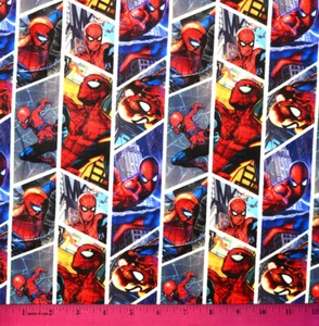 Spider-Man Fabric - HALF YARD - 100% Cotton - Sewing Quilting Spiderman Marvel - Picture 1 of 1