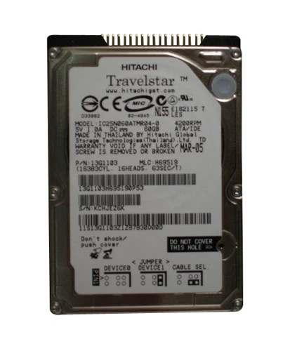 Hitachi IC25N040ATMR04-0 40GB 2.5" IDE Hard Disk Drive HDD 08K0633 40 GB - Image 1 of 1