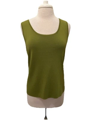 Camiseta sin mangas tejida verde Cable & Guage XL Foto 1 de 4