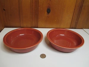 2 cuencos de sopa de cereal Homer Laughlin Fiesta Ware pimentón 7" de gres cupé EE. UU. - Imagen 1 de 7