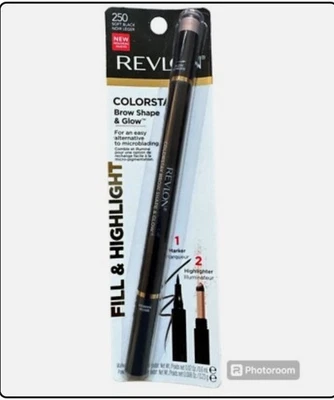 Revlon 2Pk Color stay Brow Shape , Glow Marker & Highlighter Powder #250 Black - Image 1 of 2