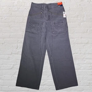 Retro Gap Kids Cargo Pants Boys 14R Dark Grey Y2K Baggy Wide Skater Grunge NWT - Picture 1 of 12
