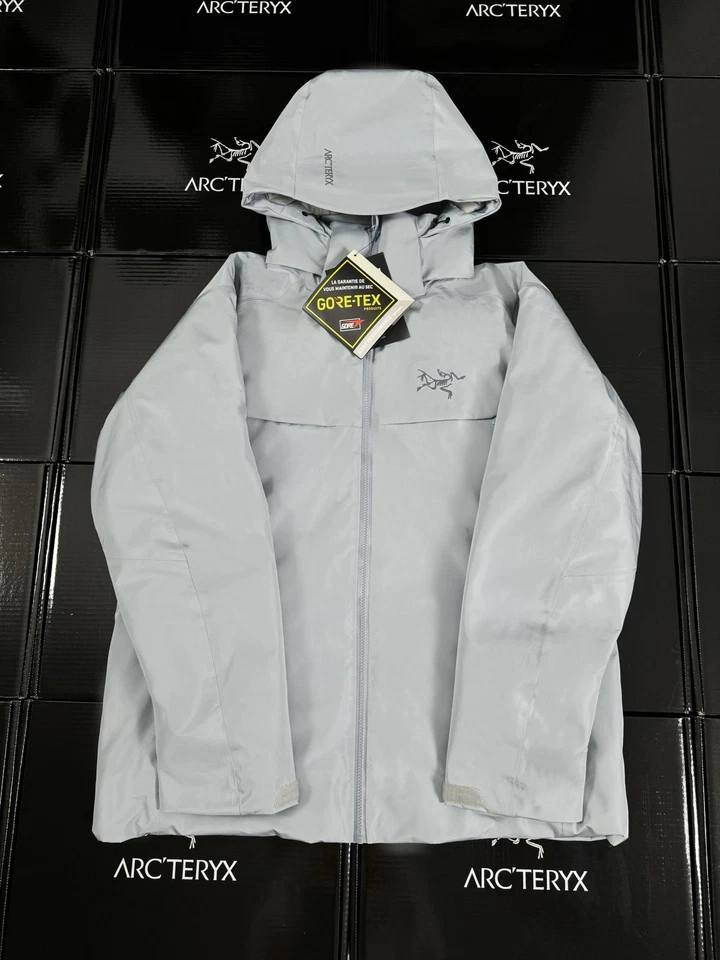 ARC Bird Embroidery Macai Duck Down Parka Hard Shell Jacket Outdoor Hooded Coat Foto 1 de 4
