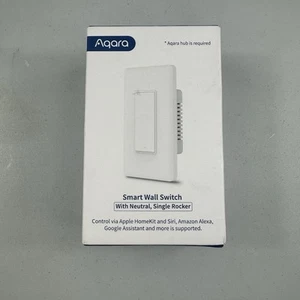 AQARA Smart Home Wall Switch With Neutral, Single Rocker - White WiFi NEW SEALED - Picture 1 of 6