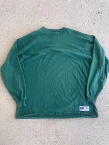 Herren Vintage 90s Russell Athletic Green High Cotton Longsleeve T-Shirt - XL - Bild 1 von 5