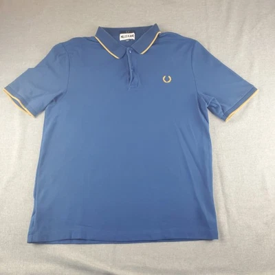 Fred Perry Miles Kane Shirt Mens XL  Blue Fine Tipped Pique Polo Short Sleeve - Image 1 of 4