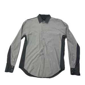 Rag & Bone Mens M Slim Fit Light Dark Gray Dual Tone Long Sleeve Button Up Shirt - Picture 1 of 8