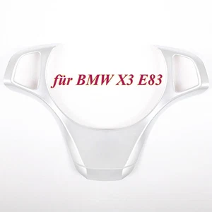 06-09 für BMW X3 E83 ABS Silber Verchromt Lenkrad Deckel Abdeckung Blende Trim - Bild 1 von 9