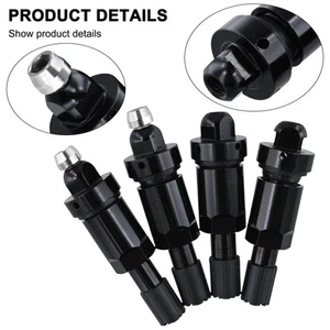 Stylish Black Valve Stem Replacement Kit for Tesla For Tires (4 Pieces) - Picture 1 of 16