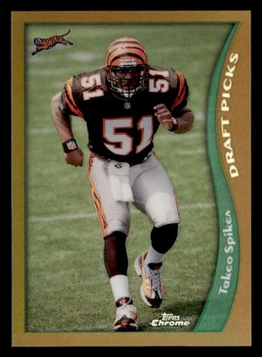 Takeo Spikes 1998 Topps Chrome Refractor Rookie Card #89 Cincinnati Bengals - Image 1 of 2