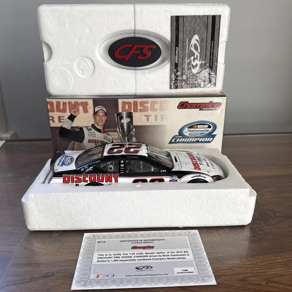 2010 Brad Keselowski 1/24 Discount Tire Dodge Charger Die Cast 194 of 1000 - Image 1 of 4