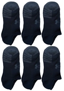 6 Pares Under armour Ua Performance Tech No Show Calcetines Negros Talla Mediana - Imagen 1 de 1