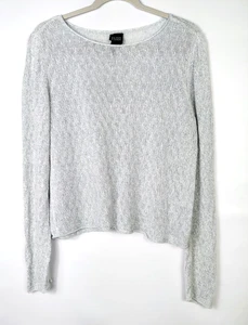 Suéter Eileen Fisher Tejido de Lino Manga Larga Ligero Azul Claro Talla LP - Imagen 1 de 7